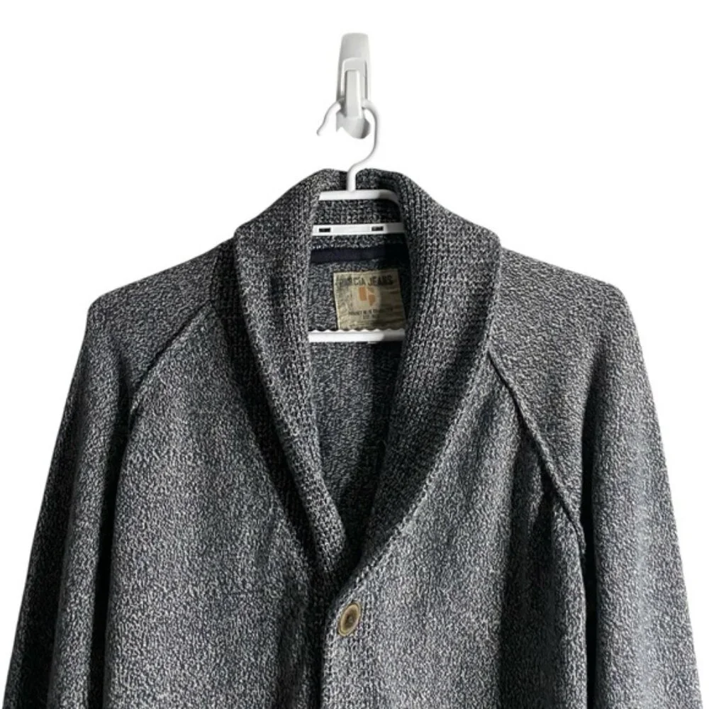 Garcia Jeans Men's Gray 100% Cotton Button Down Knit Cardigan